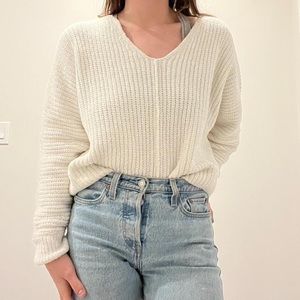 NWT White Chenille Knit Sweater | Cozy & Warm